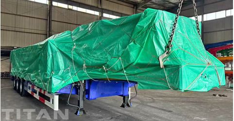 Hydraulic 3 Axle Low Bed Trailer Will Ship to Uganda