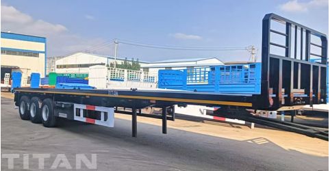40 Foot Container Platform Semi Trailer Will Ship to Uganda