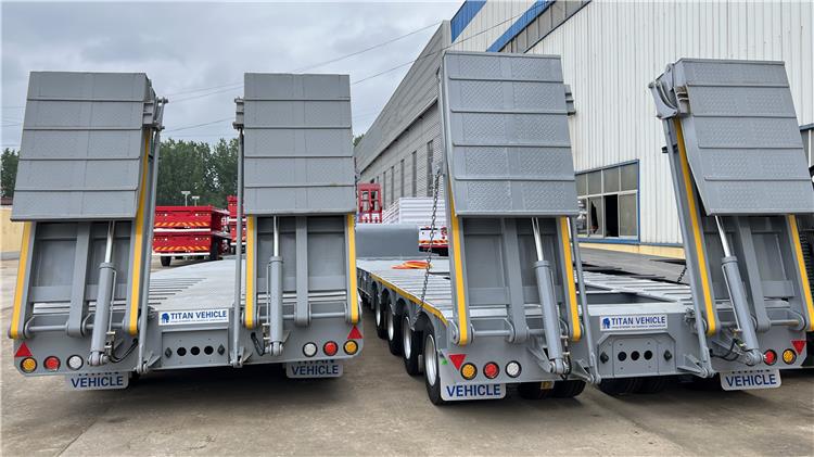 4 Axle 100 Ton Low Bed Semi Trailer for Sale in Zambia
