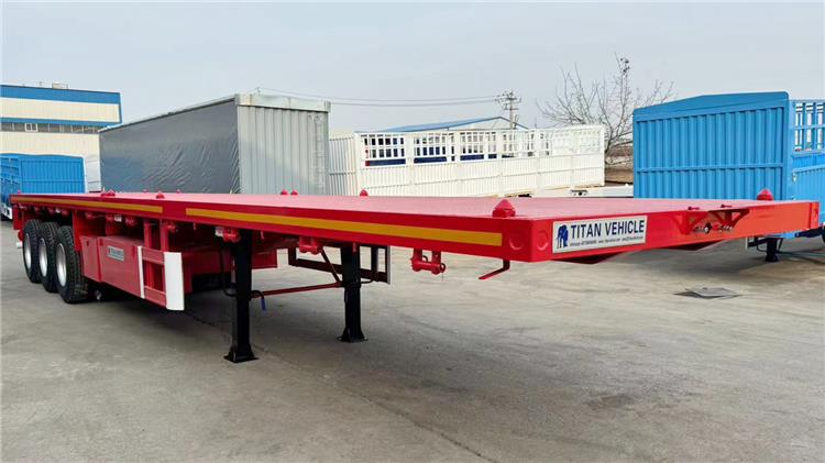 Tri Axle 40ft Flatbed Trailer for Sale In Uganda