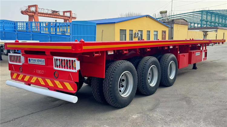 Tri Axle 40ft Flatbed Trailer for Sale In Uganda