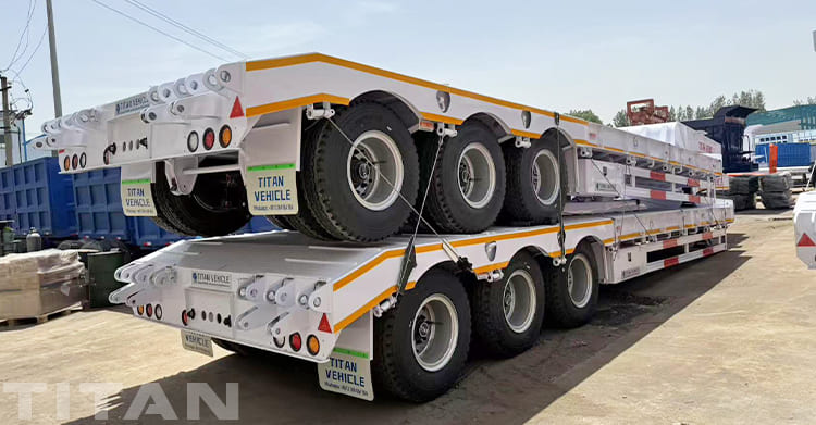 40 Feet Low Bed Trailer Truck Types Price for Sale in Uganda Kampala