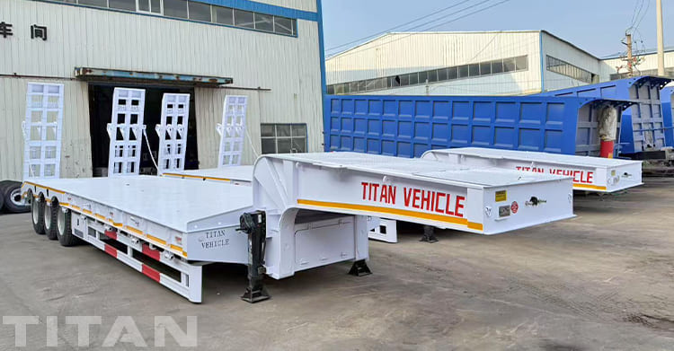 40 Feet Low Bed Trailer Truck Types Price for Sale in Uganda Kampala