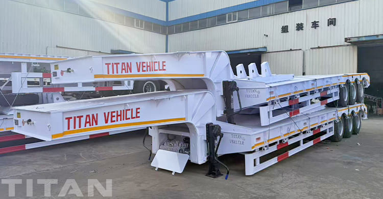 40 Feet Low Bed Trailer Truck Types Price for Sale in Uganda Kampala