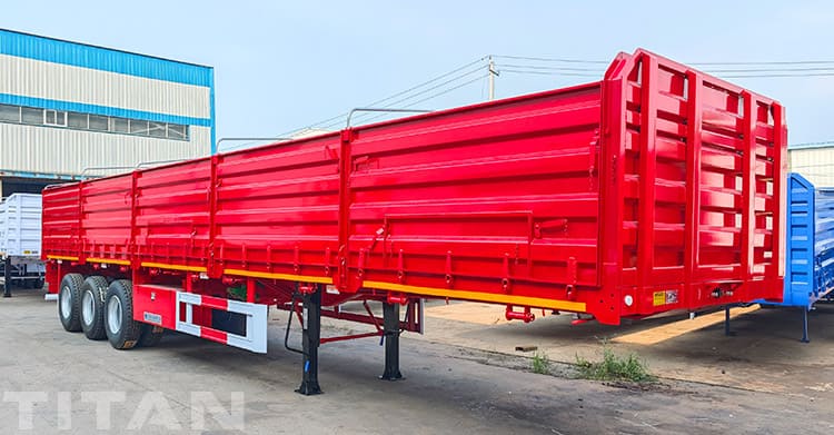 3 Axle Sidewall Bulk Cargo Semi Trailer for Sale in Uganda