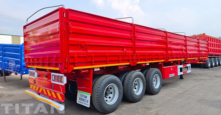 3 Axle Sidewall Bulk Cargo Semi Trailer for Sale in Uganda