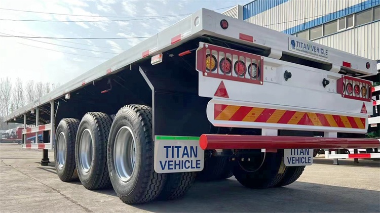 40 ft Flatbed Trailer for Sale in Uganda | 3 Axle Flatbed Trailer Prices Manufacturer