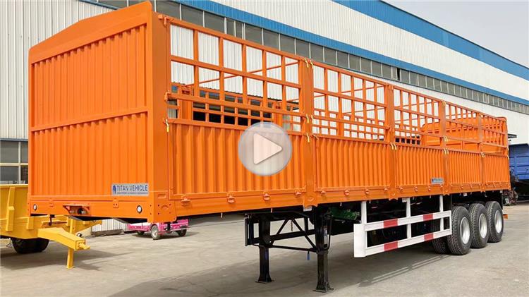 Tri Axle Fence Semi Trailer Livestock Trailer Price In Uganda