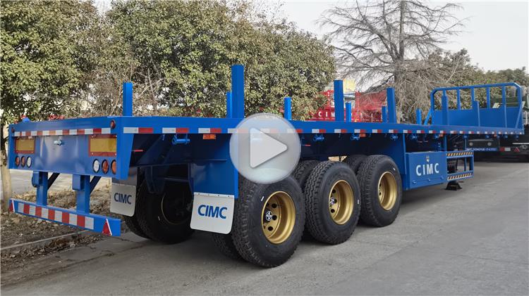 CIMC 40 foot Flatbed Tractor Semi Trailer for Sale In Uganda