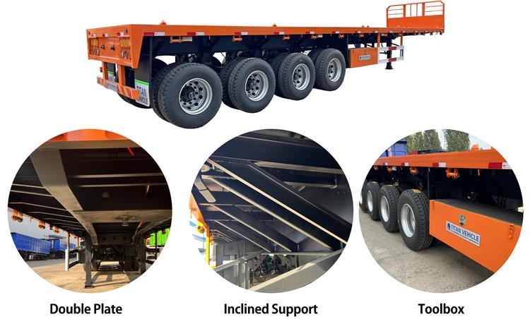 Flatbed Container Truck Trailer for Sale in Uganda
