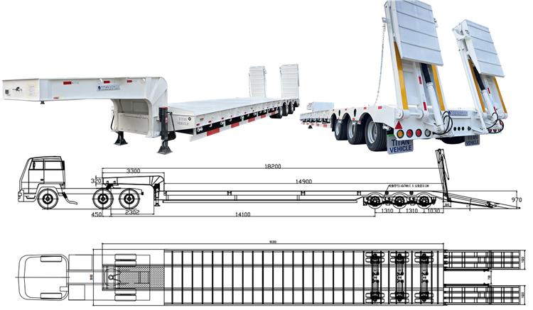 Tri Axle Low Loader Truck for Sale In Uganda Kampala