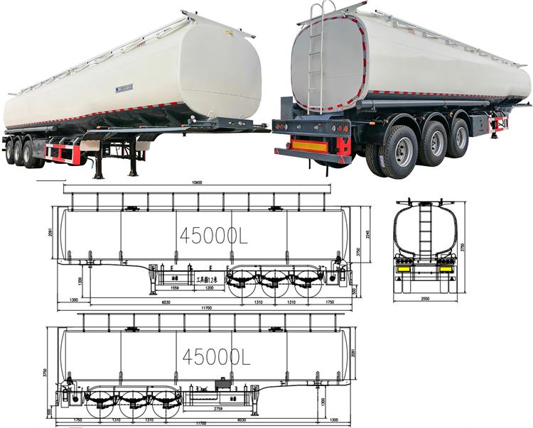 40000 L Oil Tanker Trailer in Uganda | Palm Oil Tanker Price Cost
