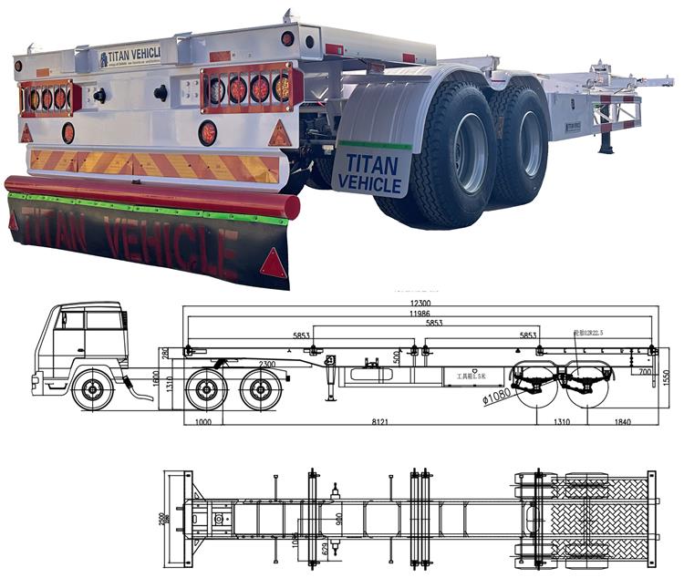 40 ft Skeleton Trailer for Sale in Uganda