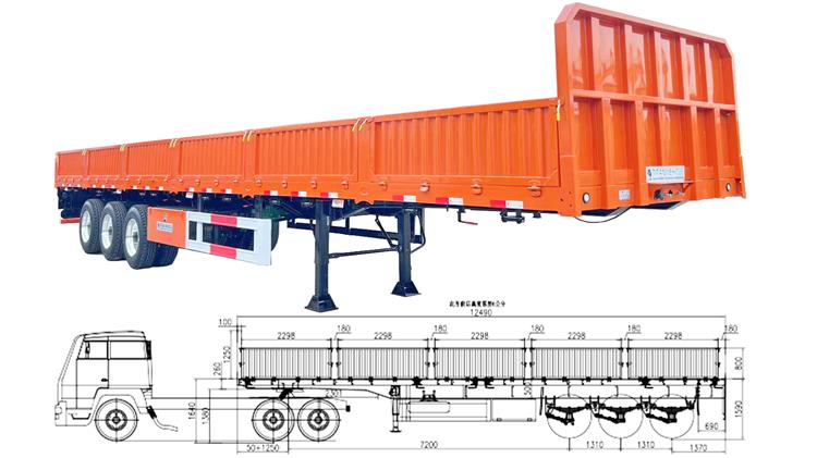 Tri Axle Trailer with Board for Sale In Uganda