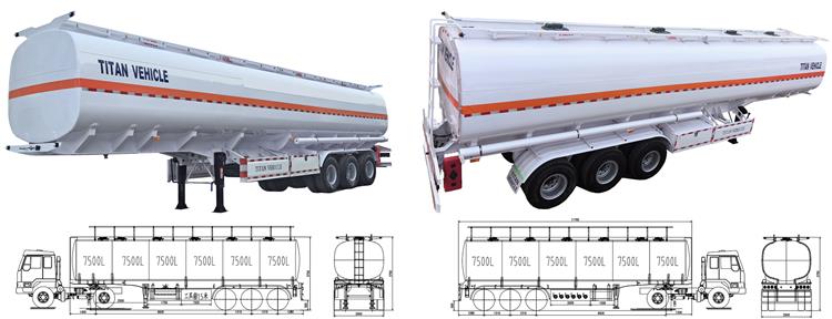 45000 Liters Oil Tanker Trailer for Sale In Uganda