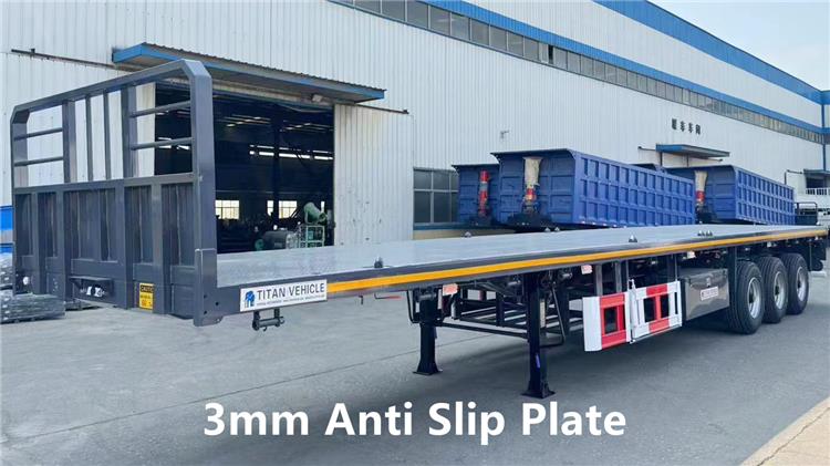 Tri Axle 40 ft Container Transport Platform Semi Trailer for Sale In Uganda
