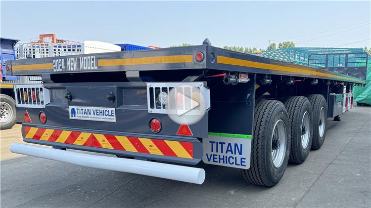 Tri Axle 40 ft Container Transport Platform Semi Trailer for Sale In Uganda
