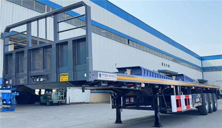 Tri Axle 40 ft Container Transport Platform Semi Trailer for Sale In Uganda