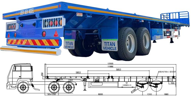 2 Axle Flat Body Trailer for Sale In Uganda