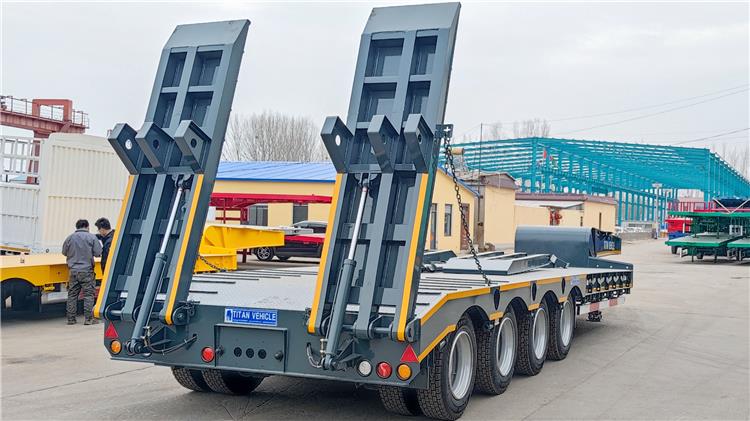 4 Axle 100 T Lowbed Trailer for Sale In Uganda Ugjin