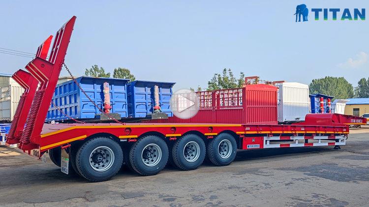 4 Axle Low Loader Truck Trailer for Sale In Uganda