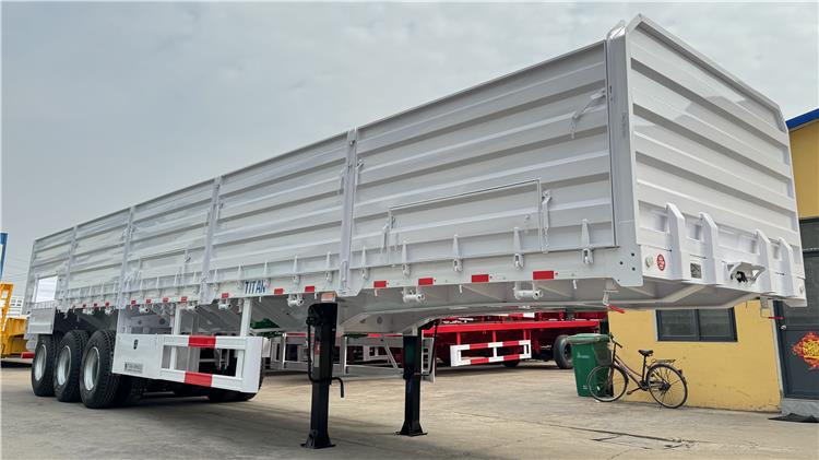 60 Ton Flatbed With Side Wall Trailer for Sale In Uganda