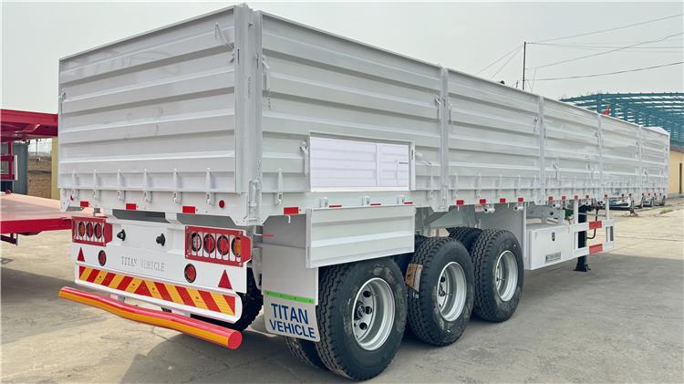 60 Ton Flatbed With Side Wall Trailer for Sale In Uganda