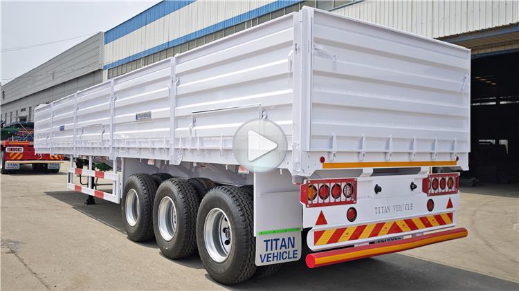 60 Ton Flatbed With Side Wall Trailer for Sale In Uganda