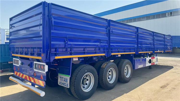 Triaxle Trailer with Boards Transport Lithium Ore for Sale In Uganda Kampala