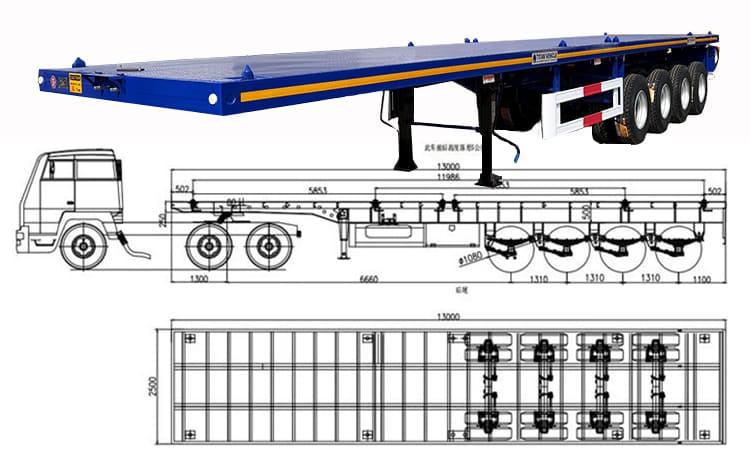4 Axle Flatbed Trailer Manufacturers for Sale in Uganda, Ugrua