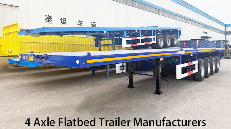 4 Axle Flatbed Trailer Manufacturers for Sale in Uganda, Ugrua