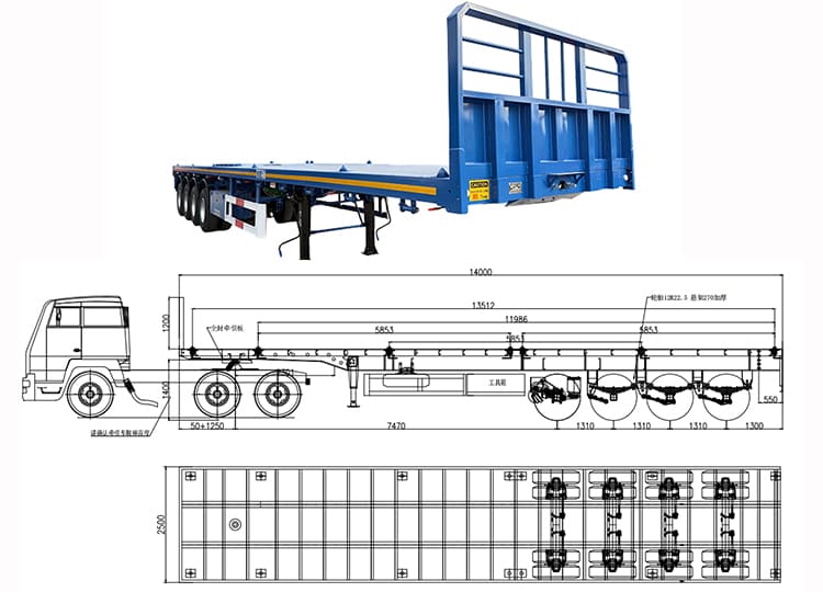 4 Axle Flatbed Trailer Prices for Sale in Uganda, Ugkab
