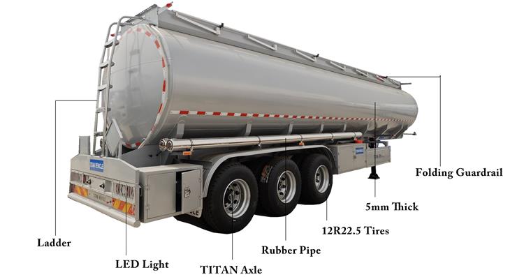 45CBM Oil Tanker Trailer for Sale In Uganda Kampala
