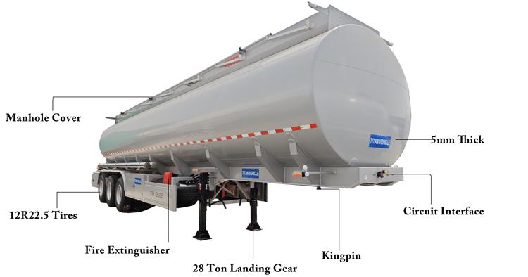 45CBM Oil Tanker Trailer for Sale In Uganda Kampala