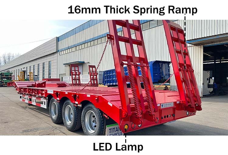3 Axle Low Bed Trailer Manufacturers Price for Sale in Uganda