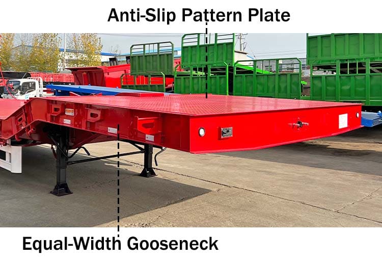 3 Axle Low Bed Trailer Manufacturers Price for Sale in Uganda