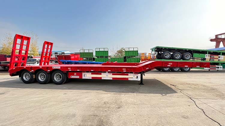 3 Axle Low Bed Trailer Manufacturers Price for Sale in Uganda