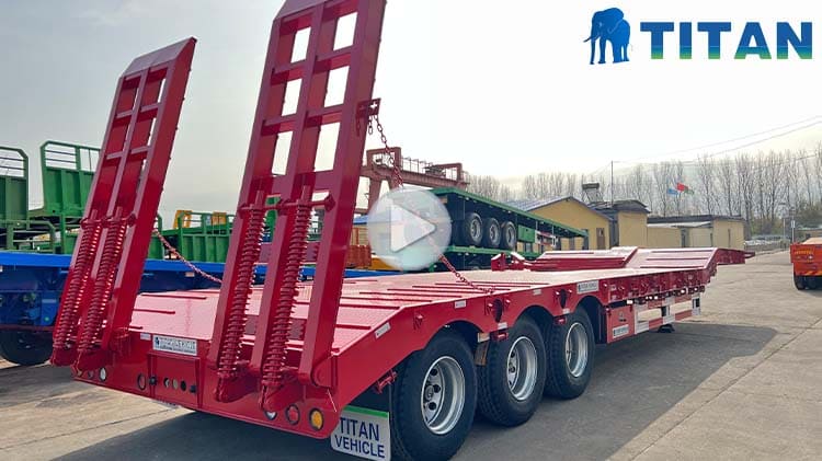 3 Axle Low Bed Trailer Manufacturers Price for Sale in Uganda
