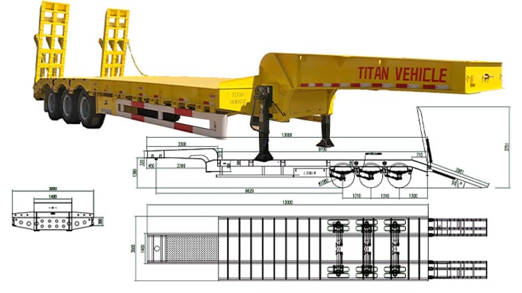 3 Axle Low Bed Trailer Price Types for Sale in Uganda