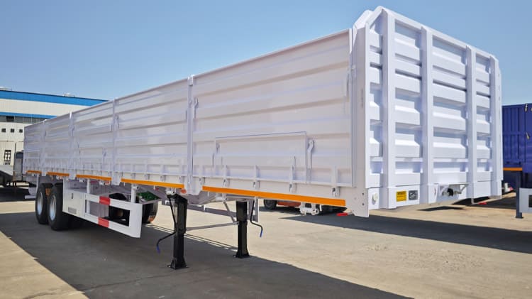 2 Axle Side Panel Bulk Cargo Semi Trailer for Sale in Uganda