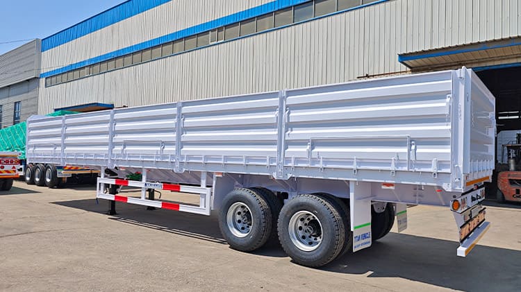 2 Axle Side Panel Bulk Cargo Semi Trailer for Sale in Uganda