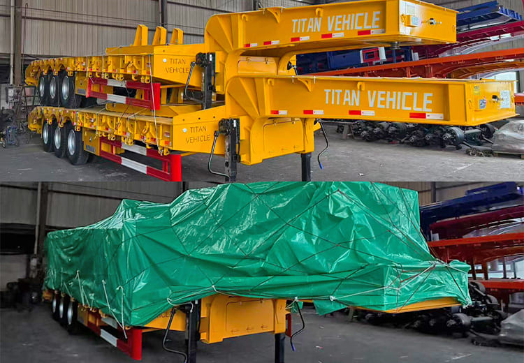 3 Axle Low Bed Trailer Manufacturers Price for Sale in Uganda