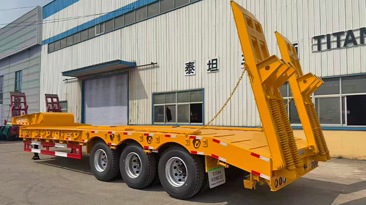 3 Axle Low Bed Trailer Manufacturers Price for Sale in Uganda