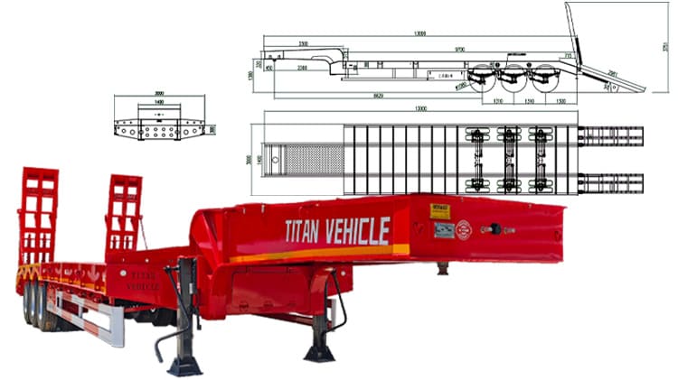 40 Ft Semi Low Bed Trailer for Sale in Uganda Kampala