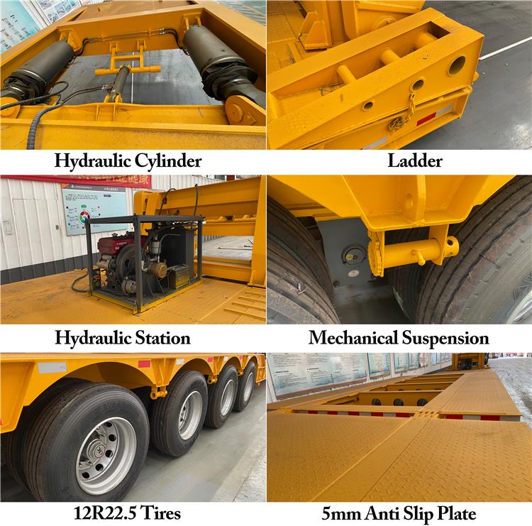 4 Line 8 Axle Detachable Gooseneck Trailer for Sale In Uganda