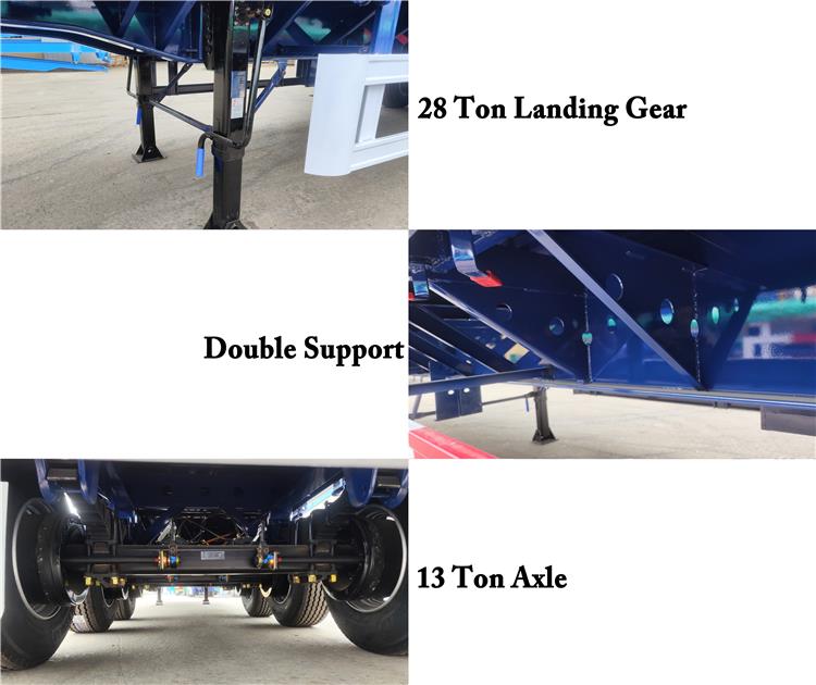 3 Axle 40ft Flat Deck Trailer with Single Tires for Sale In Uganda